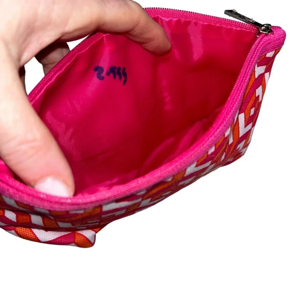 jonathan adler pink orange graphic print makeup zip pouch bag summer graphics